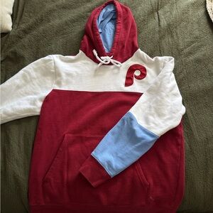 Philadelphia Phillies, red/white and baby blue sweatshirt
